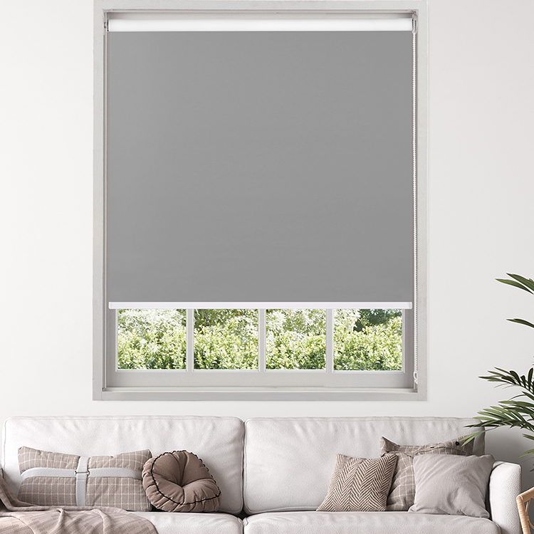 BERISSA 100% Blackout Custom Thermal Insulated Fabric Roller Blinds for ...