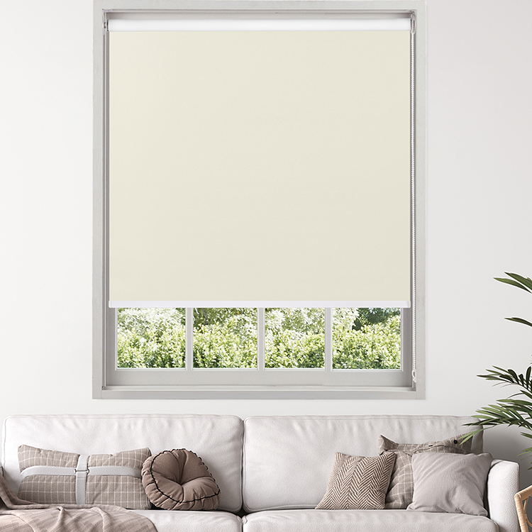 BERISSA 100% Blackout Custom Thermal Insulated Fabric Roller Blinds for ...