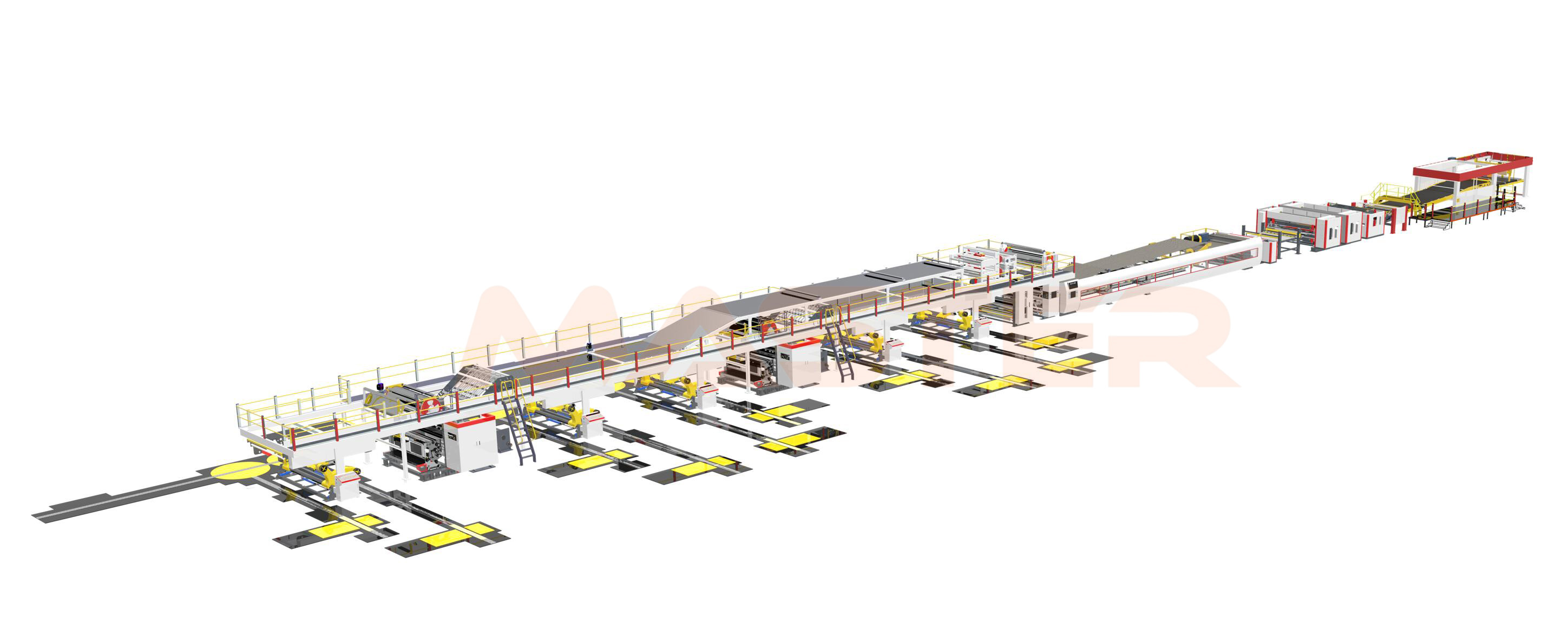 1800mm 5ply Corrugated Board Production Line