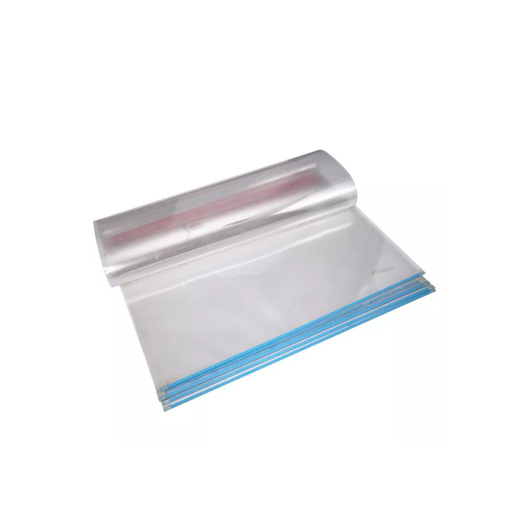 Custom Size Printing Machine Kit Soft Clear PET Film With Metal Strip Pink Blue-FENGCHENG
