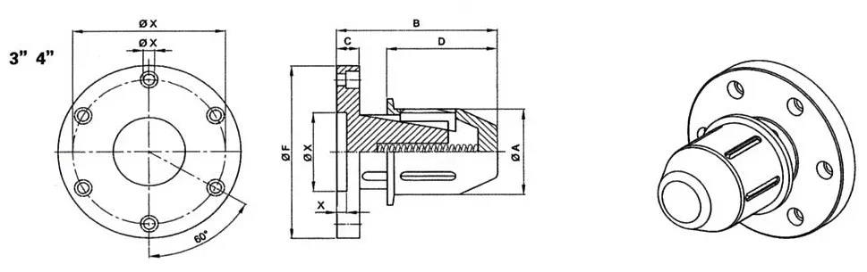 No Power Assistance Required Corrugator Mechanical Expansion Core Chuck For Roll Stand-FENGCHENG
