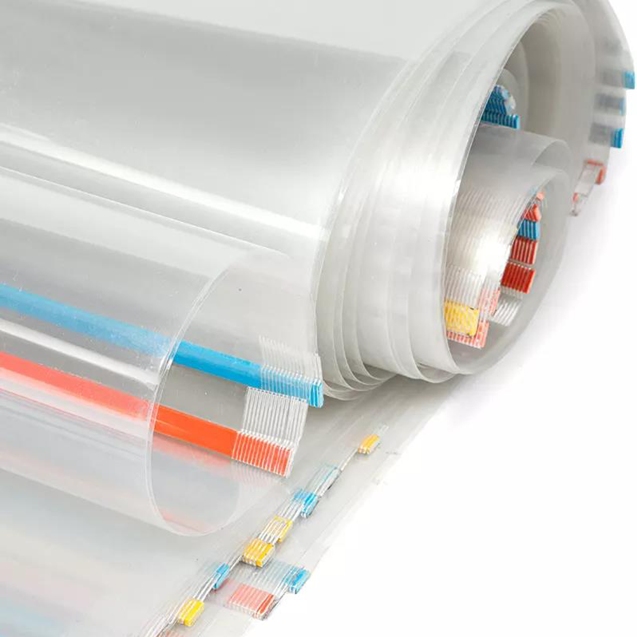 Custom Size Printing Machine Kit Soft Clear PET Film With Metal Strip Pink Blue-FENGCHENG