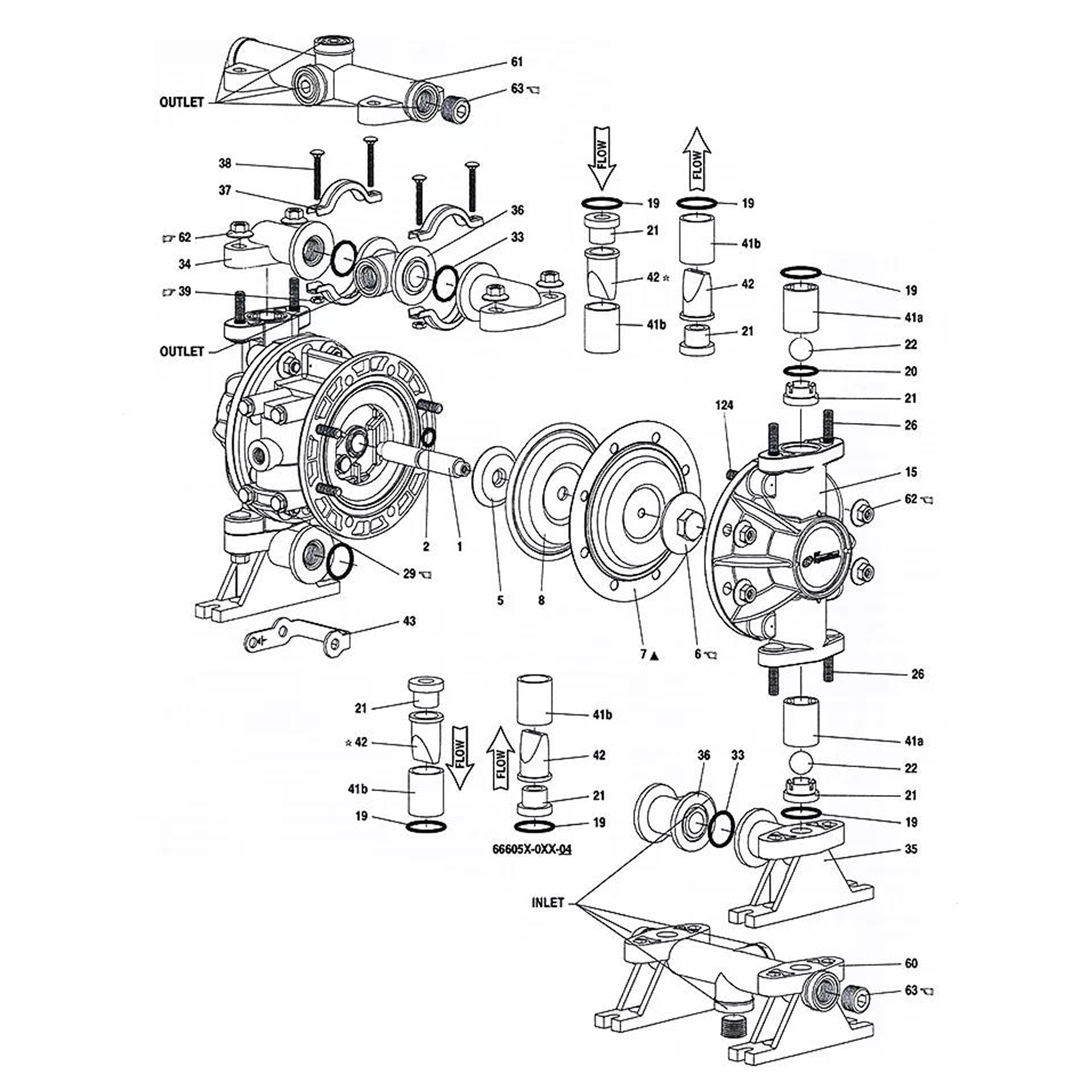 ARO Ingersoll Rand Pneumatic Double Way Diaphragm Vacuum Pump For Flexo Printing Machine-FENGCHENG
