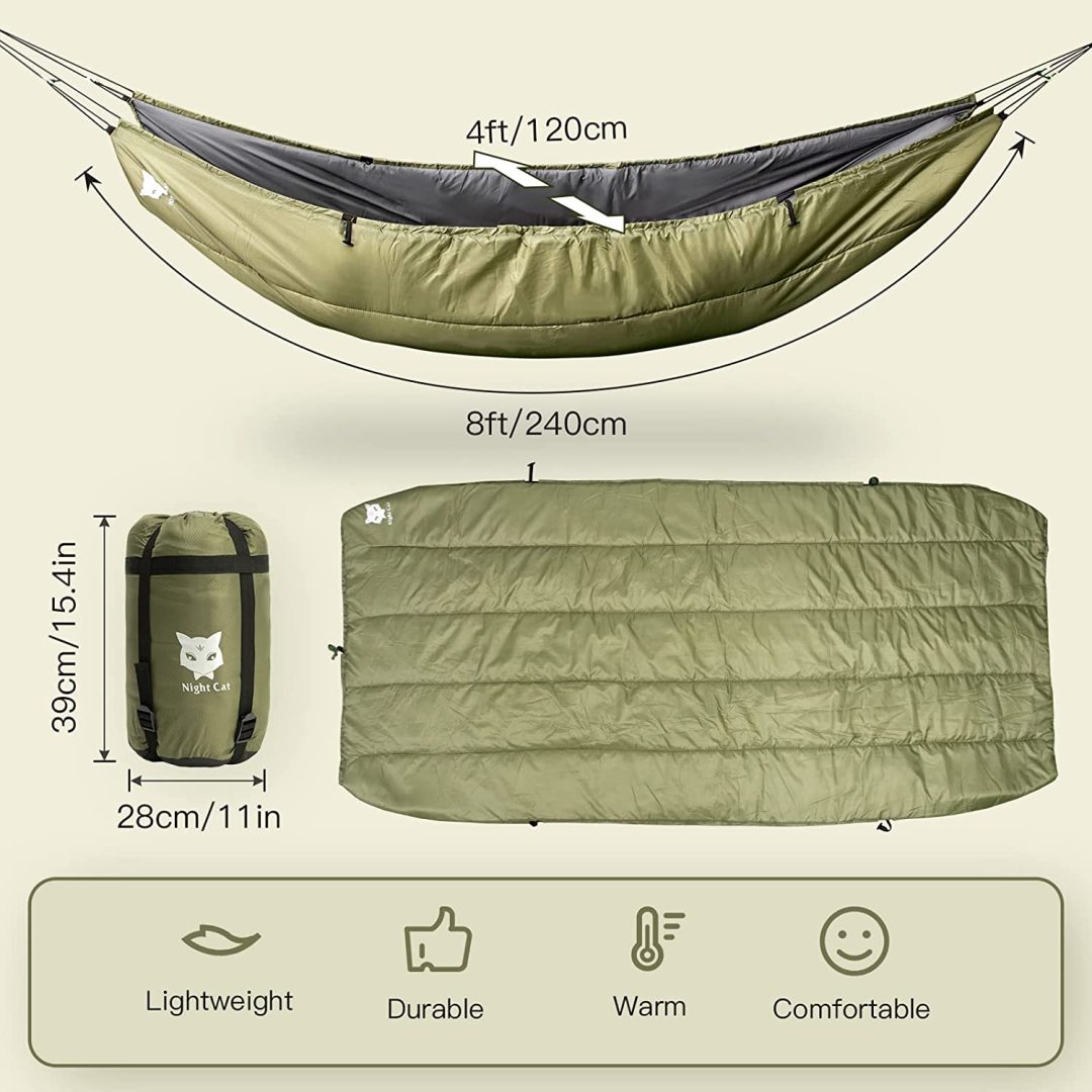Night Cat Camping Hammock Tent with Hammock Underquilt Combo Set