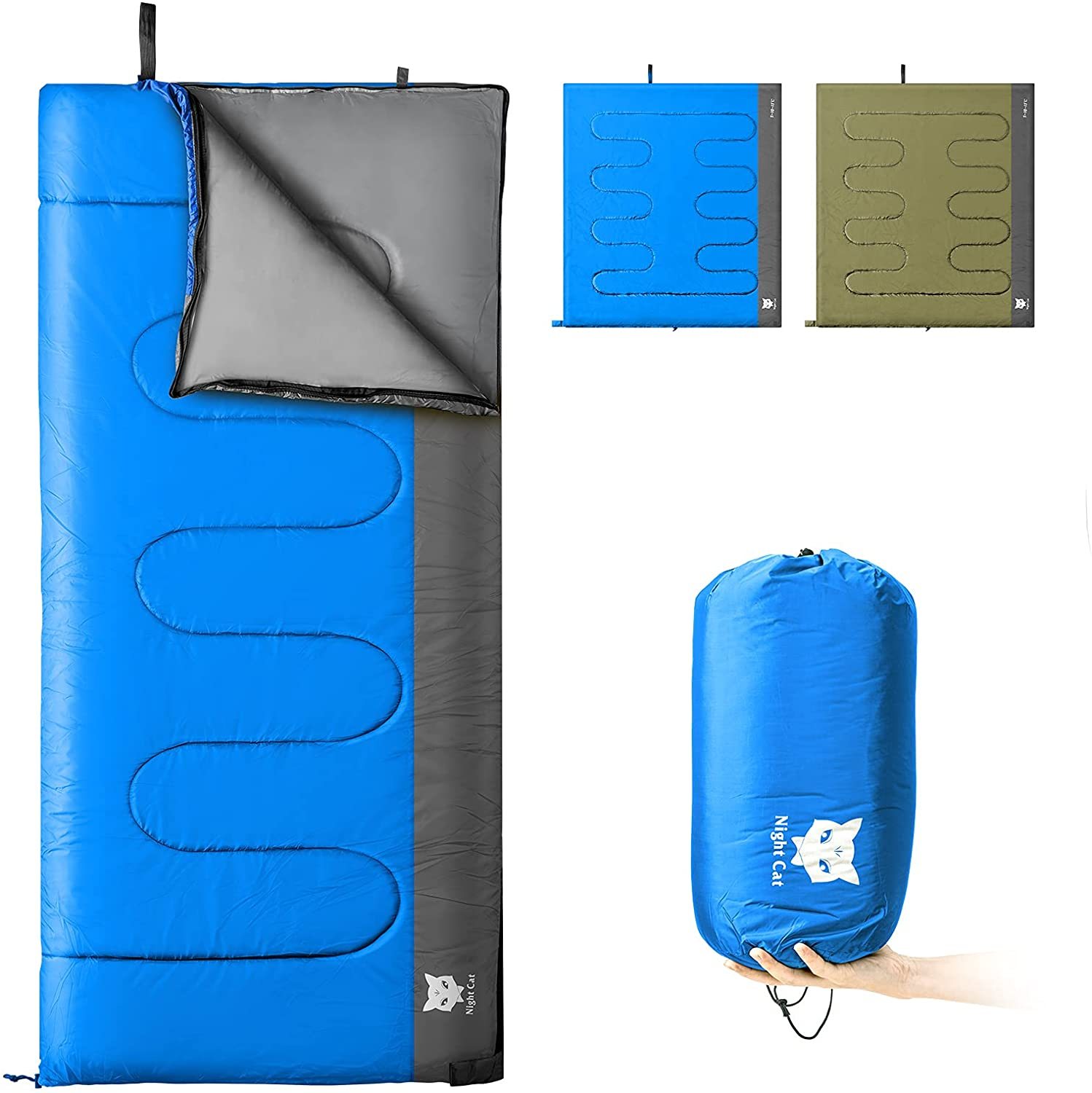 Night Cat Lightweight Backpacking Sleeping Bag for Adults 3 Seasons Night Cat Store