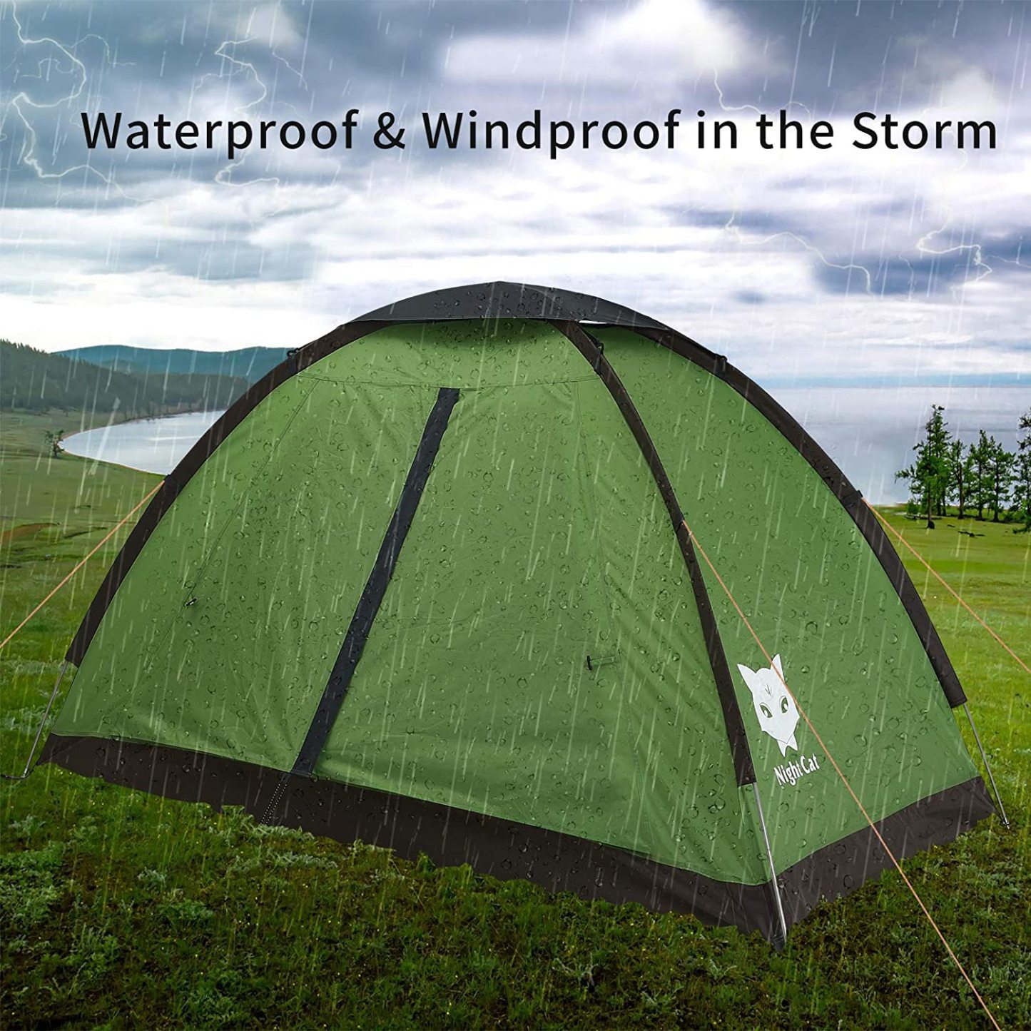 Night Cat Waterproof Lightweight BackPacking Tent  for 1 person
