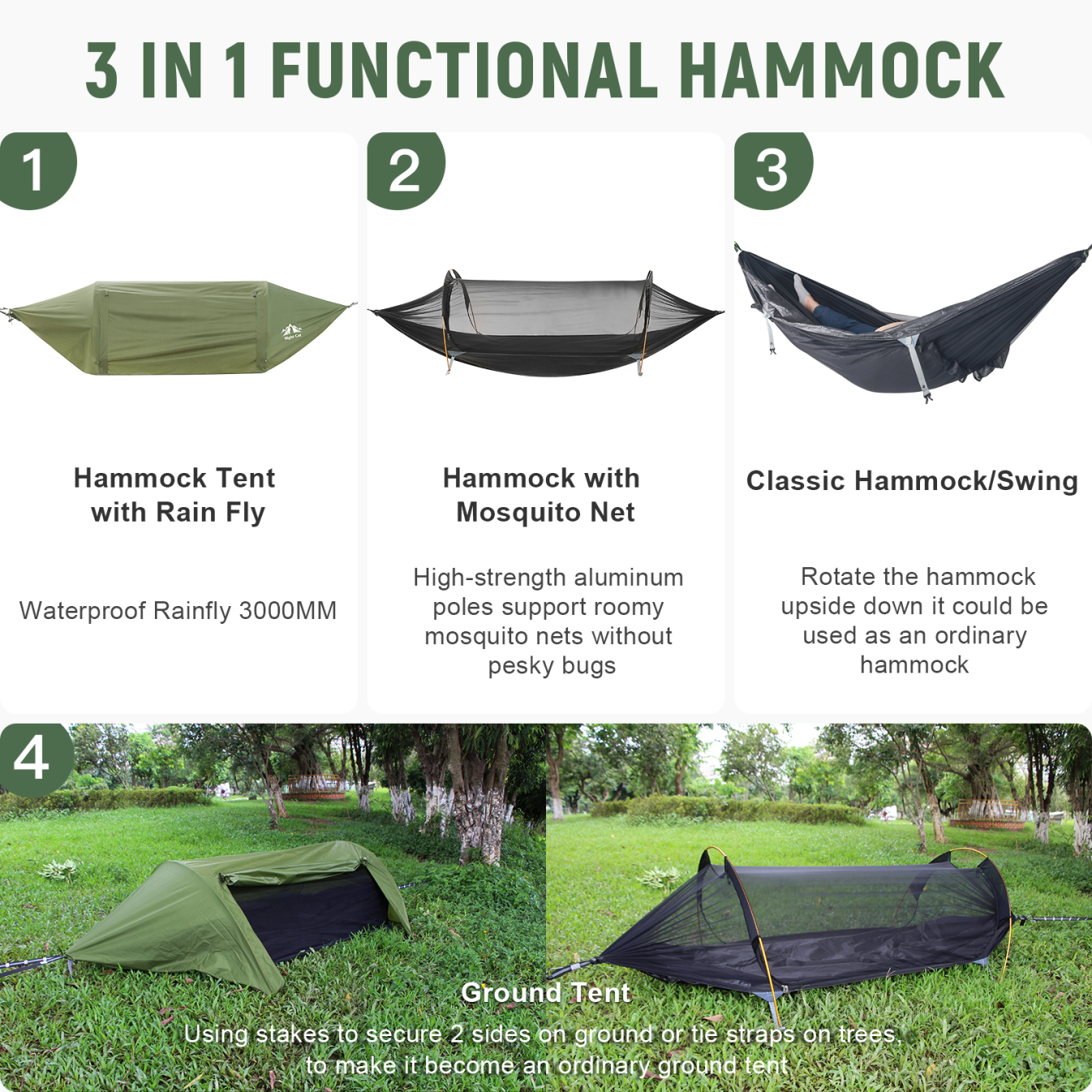 Night Cat Hammock Tent with Storage Pocket for Sleeping Pad(Exclude