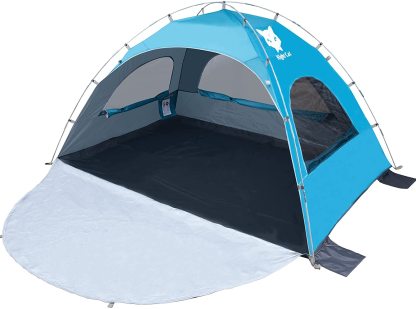 Night Cat Beach Tent Portable Camping Sun Shade Shelter for 2-4 Persons with UV Protection