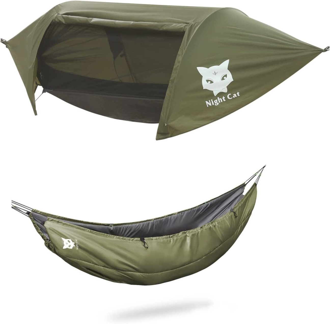 Night Cat Camping Hammock Tent with Hammock Underquilt Combo Set