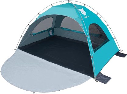 Night Cat Beach Tent Portable Camping Sun Shade Shelter for 2-4 Persons with UV Protection