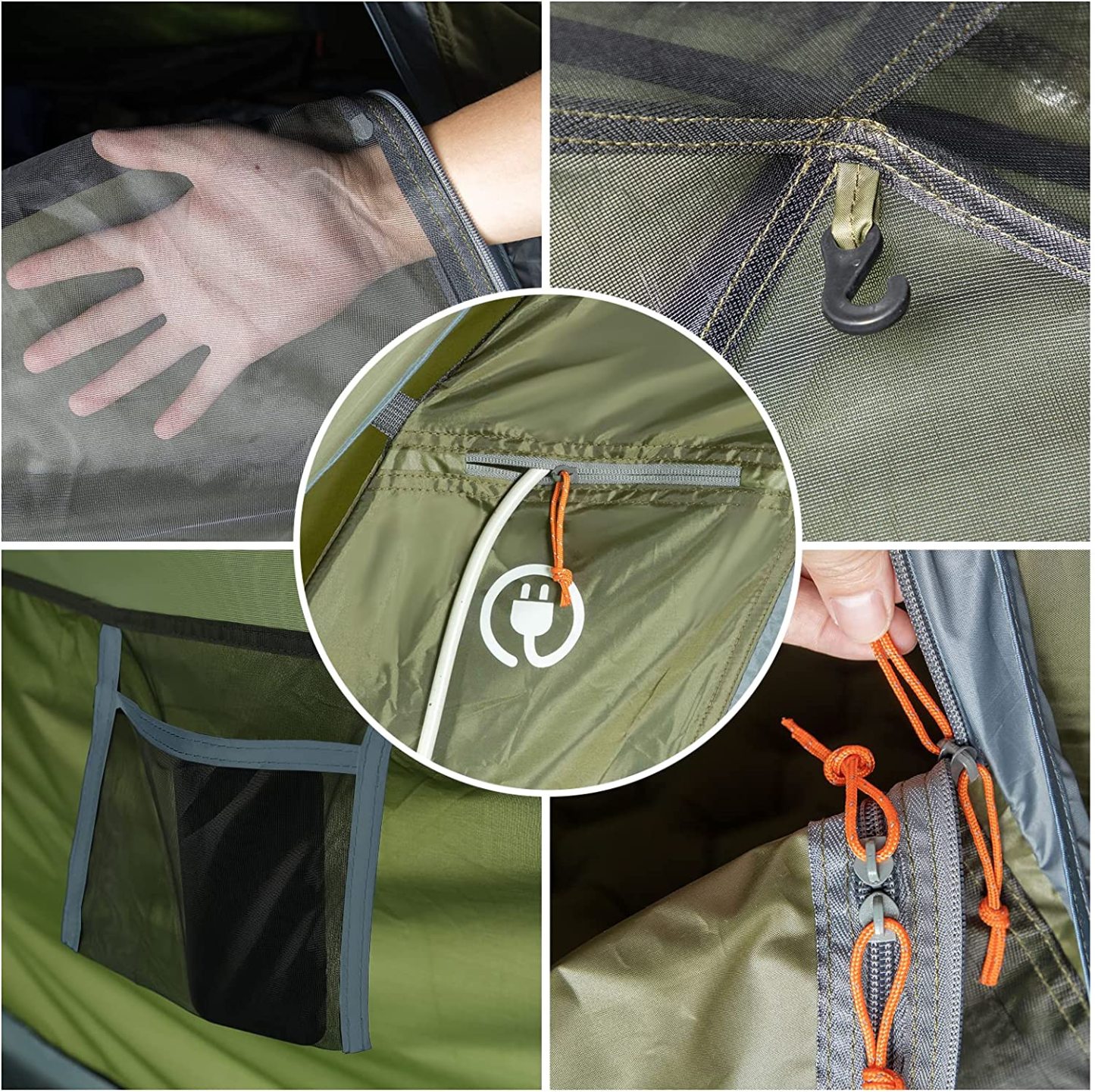 Night Cat Family Camping Tents 3 4 Persons with Unique Rainfly Waterproof Backpacking Tent Double Layers 2 Doors Easy Clip Setup