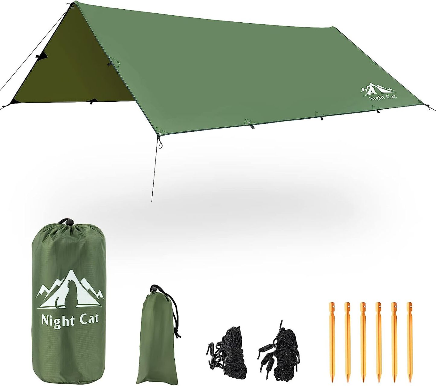 Night Cat Camping Tent Tarp Hammock Rain Fly Sunshade Shelter Tarp Wat