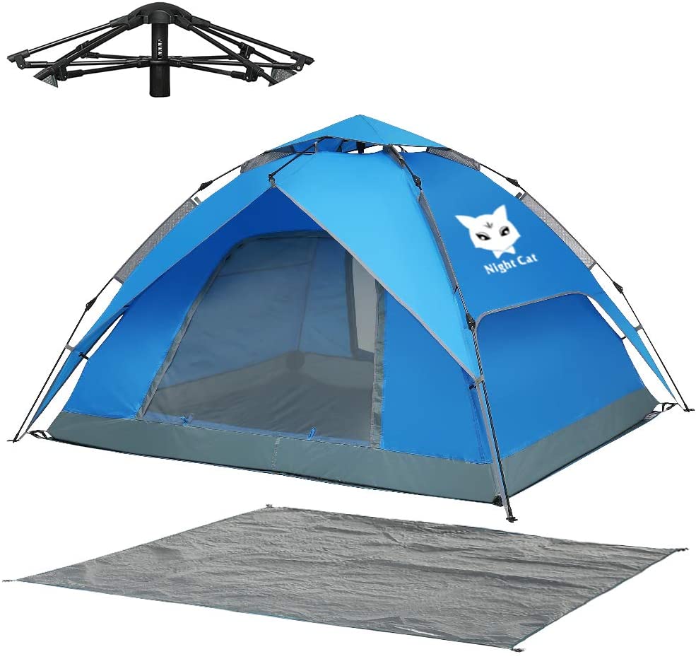 Night Cat 2 4 Person Pop Up Camping Tent Waterproof Instant Setup Night Cat Store