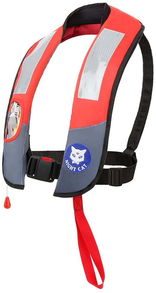 [CE Approved] Night Cat Life Jackets Vests Inflatable Survival Preservers Lifesaving PFD Lightweight Premium Quality Automatic and Manual 150KG (330LB)