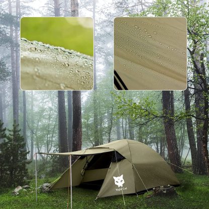 Night Cat Tent Waterproof for 2 3 Man Person Camping with Porch Double Layer Tent for Camping Hiking