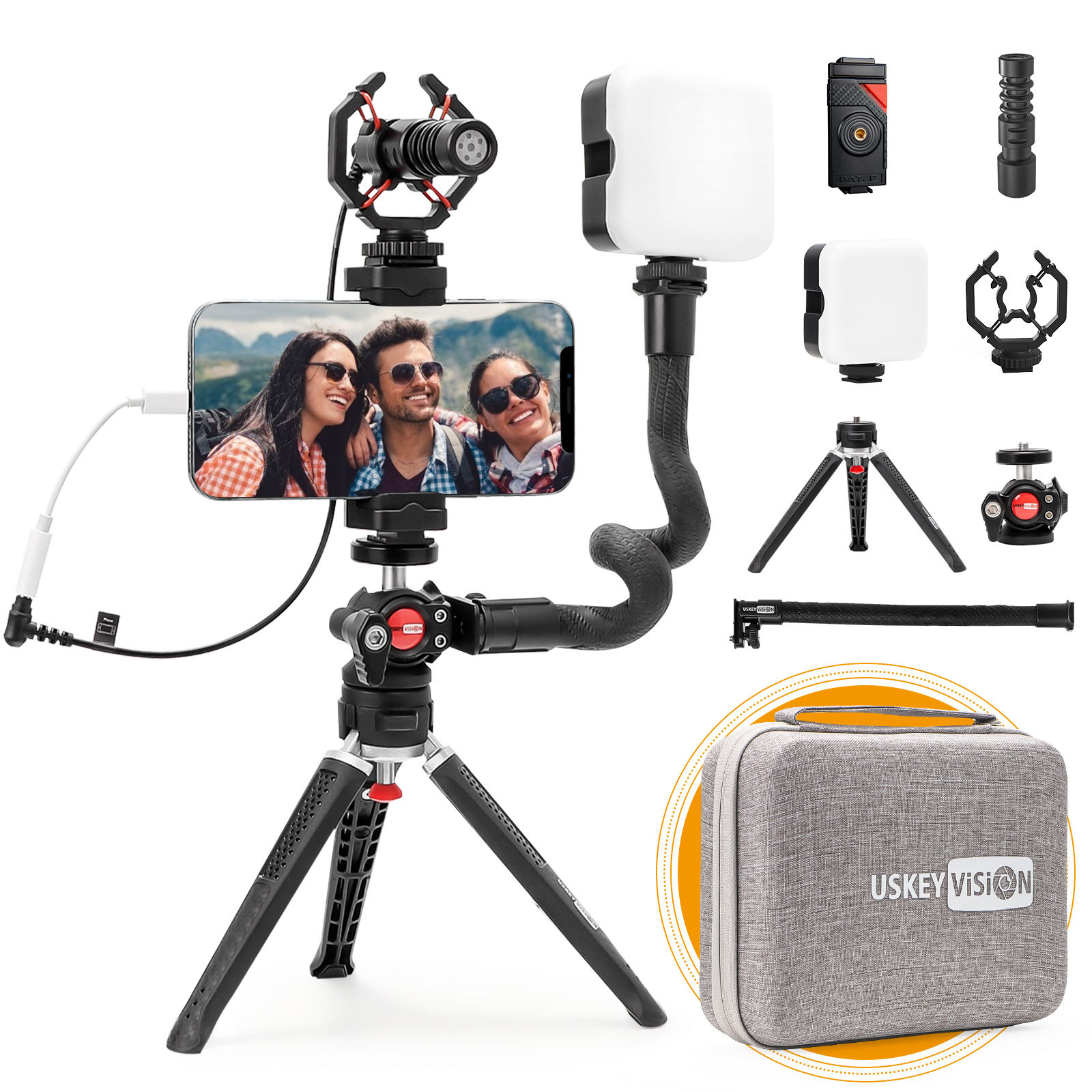 for Vloggers USKEYVISION Smartphone Video Kit K3+ 1.55X Anamorphic Lens for iPhone and Smartphones Youtuber. 