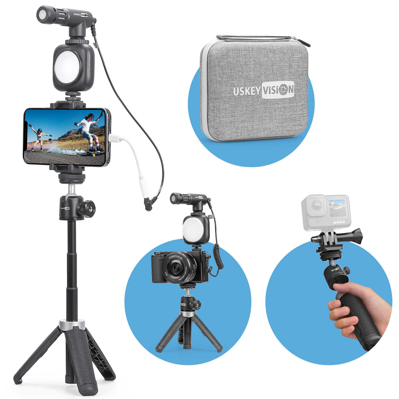 E-Nano Extendable  Smartphone Video Vlogging Kit