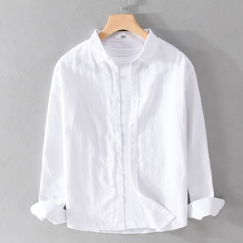 Casual Versatile Cotton Linen Long Sleeve Shirt