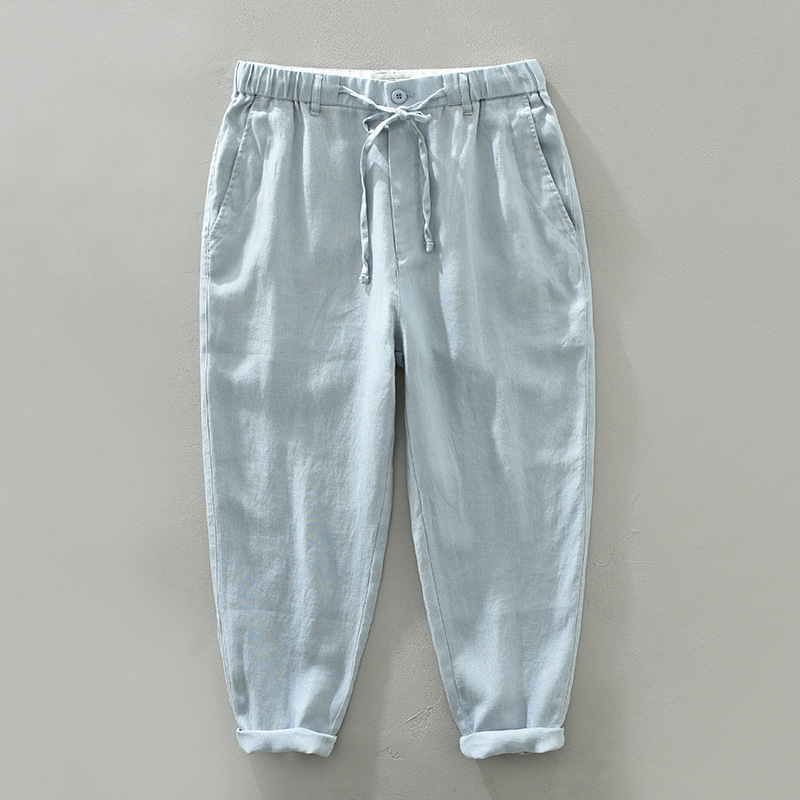 Men's Loose Straight Linen Art Casual Pants