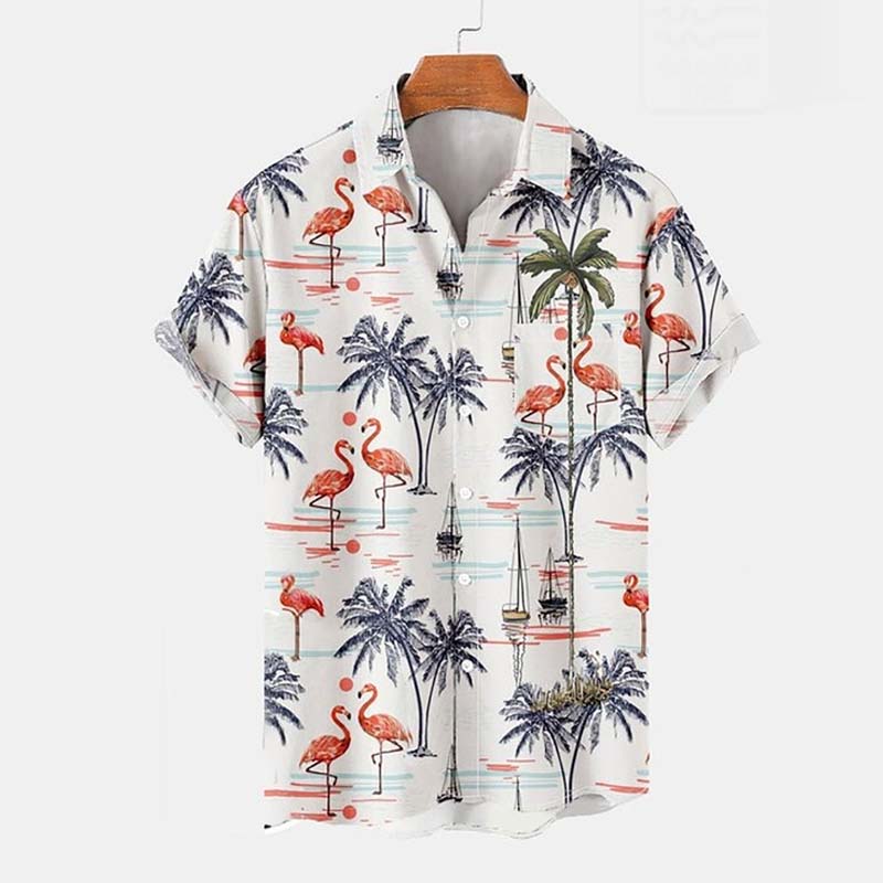 Men's Vintage t Palm Tree Hawaiian Shirt