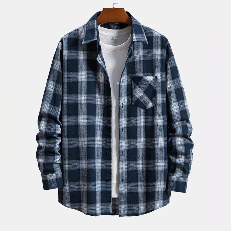 Long Sleeve Plaid Button Up Shirt
