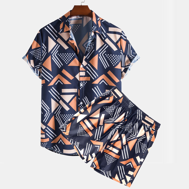 Geometric Print Shirt & Shorts