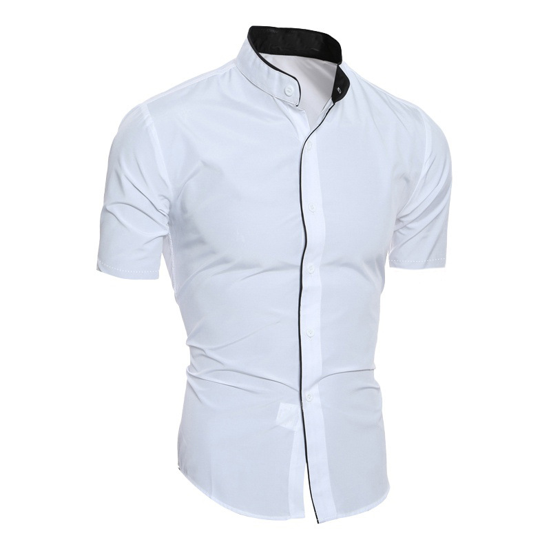Men's Casual Solid Color Short Sleeve Shirt