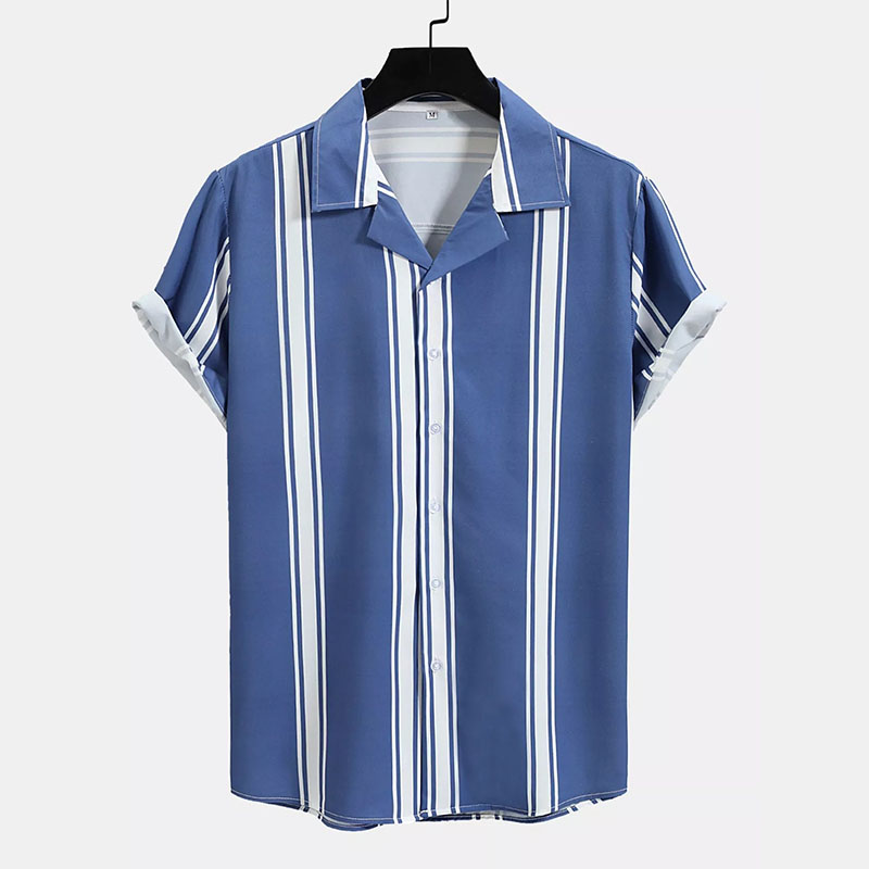 Striped Print Revere Shirt