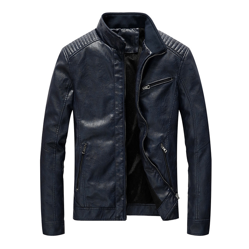 Men's Vintage Thin Biker Leather Jacket