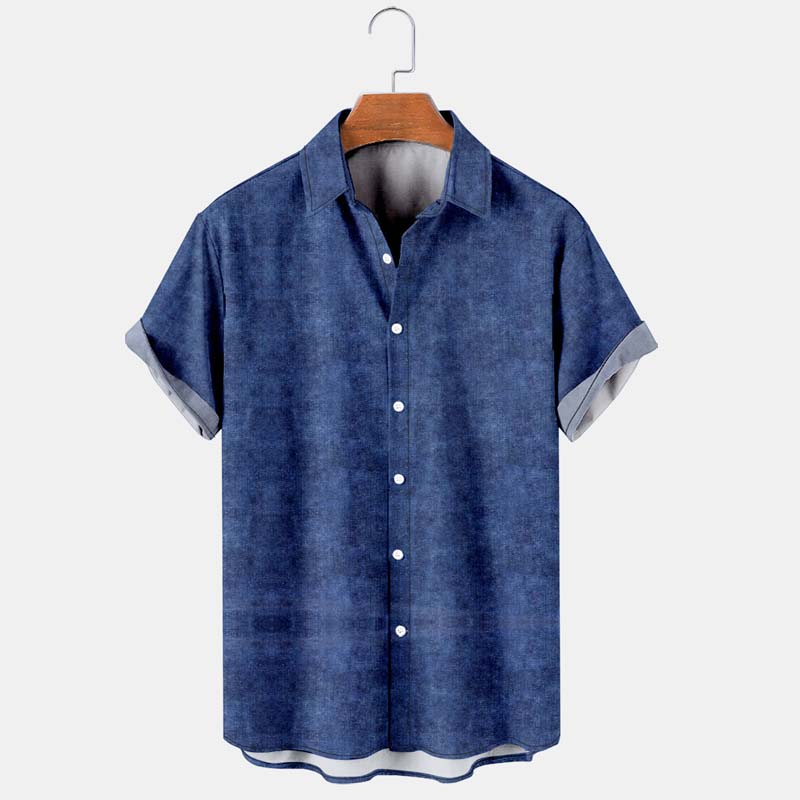 Men's Vintage Gradient Hawaiian Breathable Short Sleeve Shirt