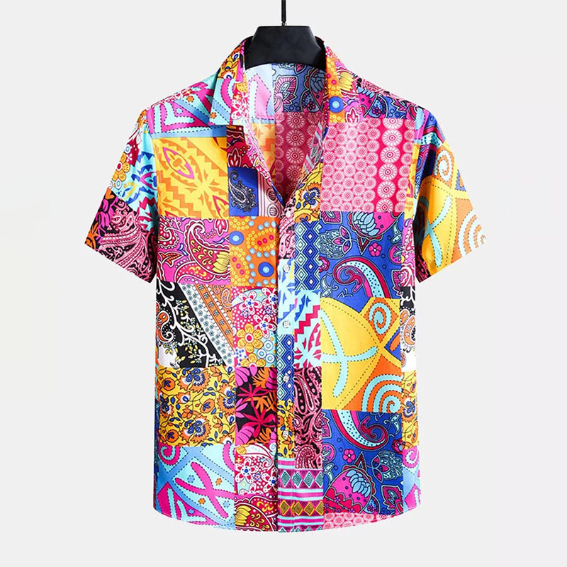 Geometric Floral Print Shirt