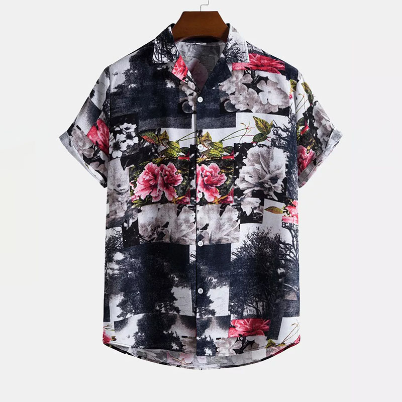 Floral Landscape Print Shirt