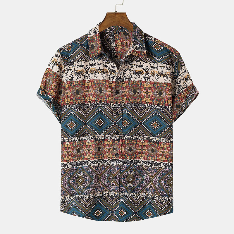 Tribal Geometry Print Shirt