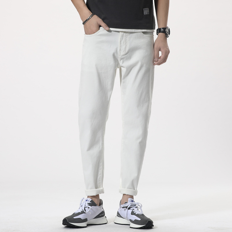 Men's Casual Solid Color Cropped Pants