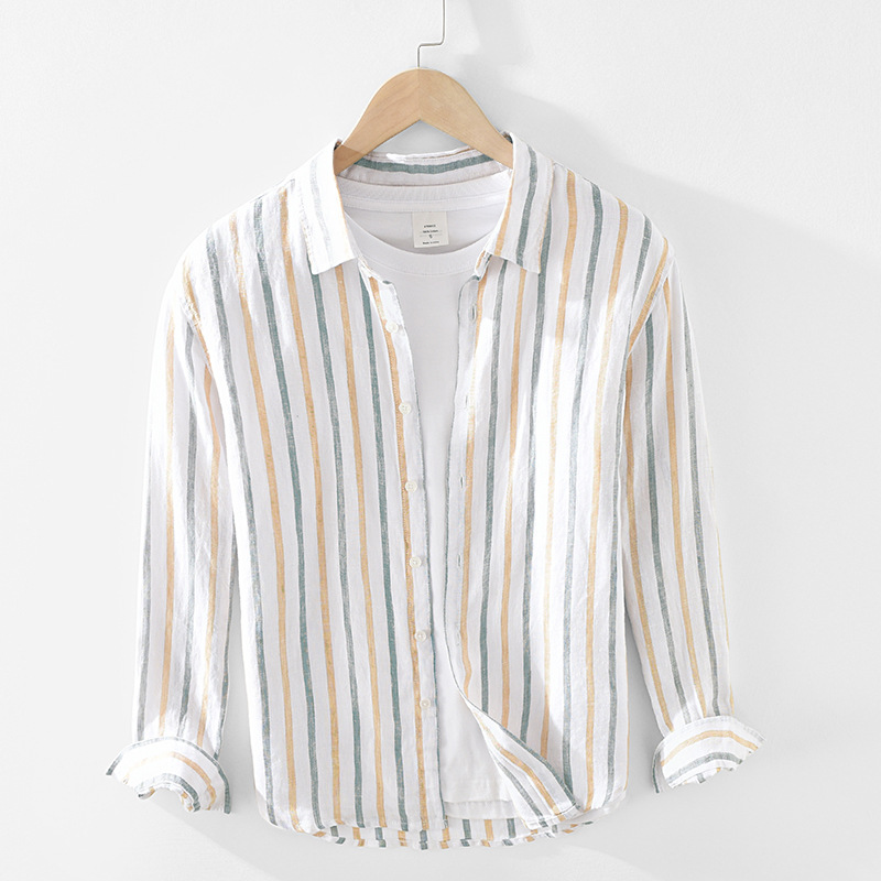 Men's Striped Linen Shirt