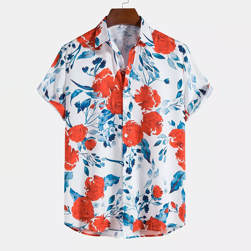 Floral Print Resort Button Up Shirt
