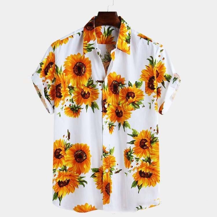 Men's Sunflower Print Shirt