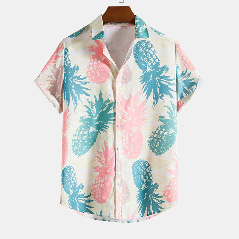 Colored Pineapple Print Shirt