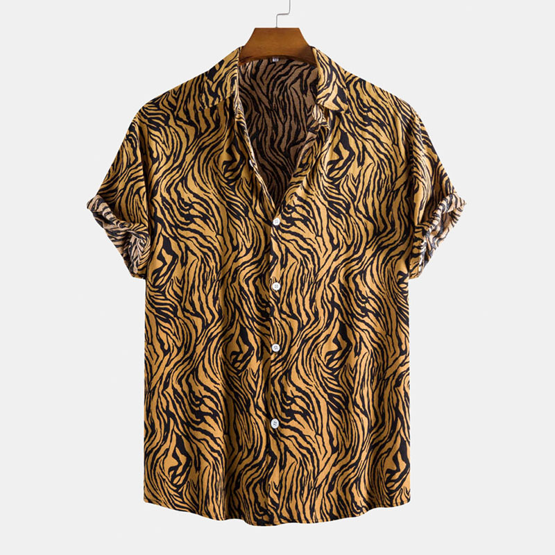 Animal Texture Cotton Shirts