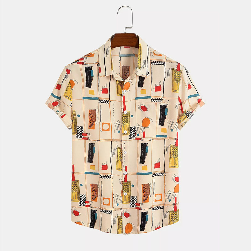 Abstract Pattern Print Shirts