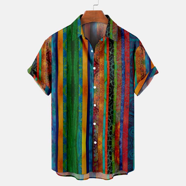 Men's Beach Stripe Tie Dye Shirt