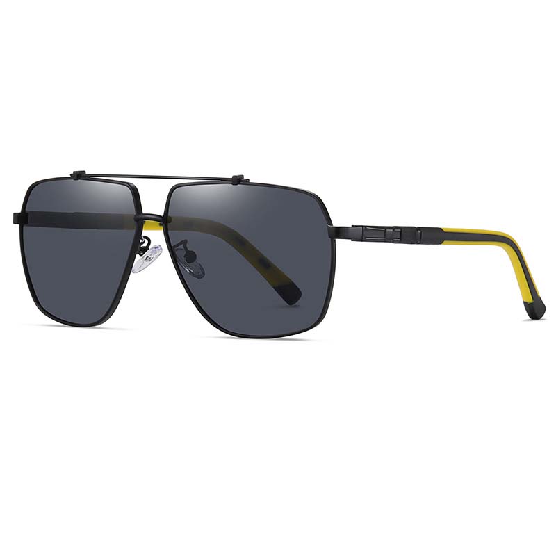 Men's Polarized Two Tone Large Frame Sunglasses