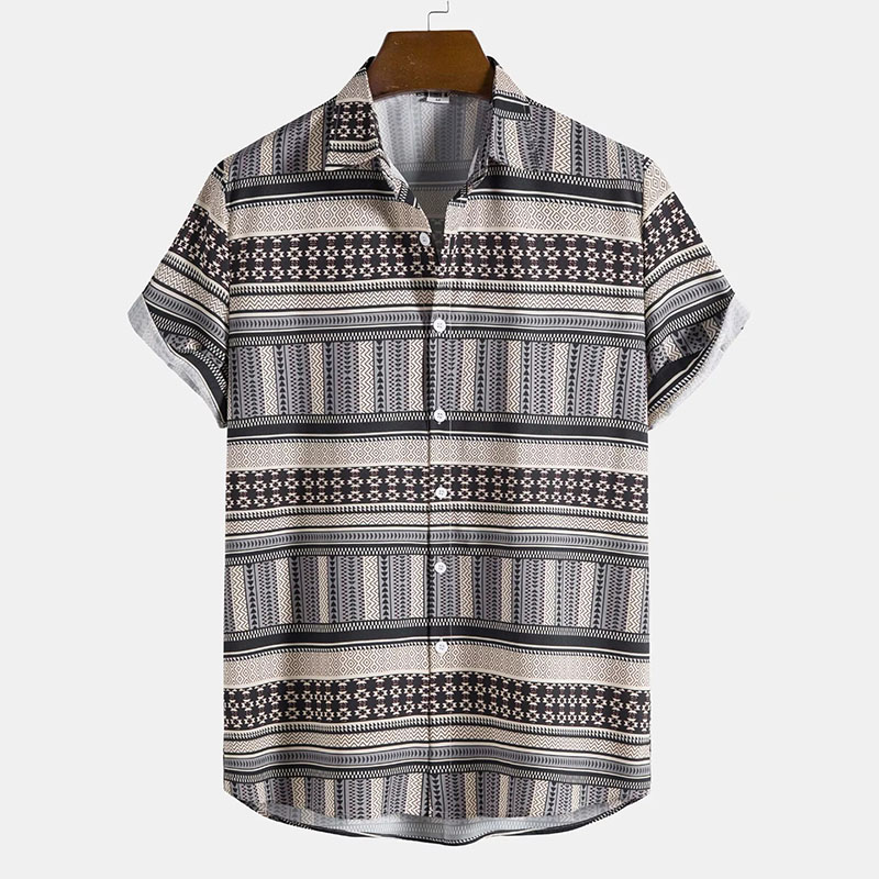 Aztec Print Button Up Shirt