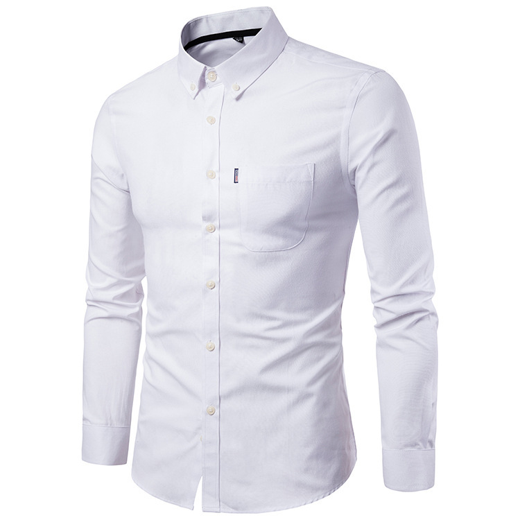 Men's Oxford Slim Fit Solid Color Shirt