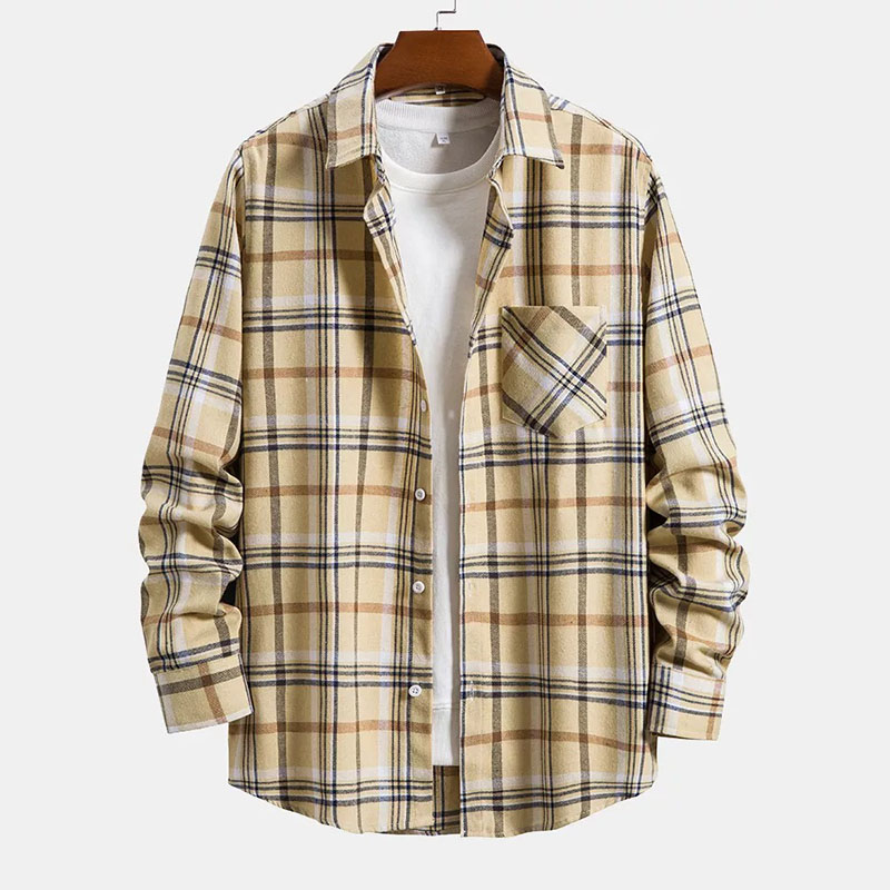 Plaid Patched Pocket Shirt