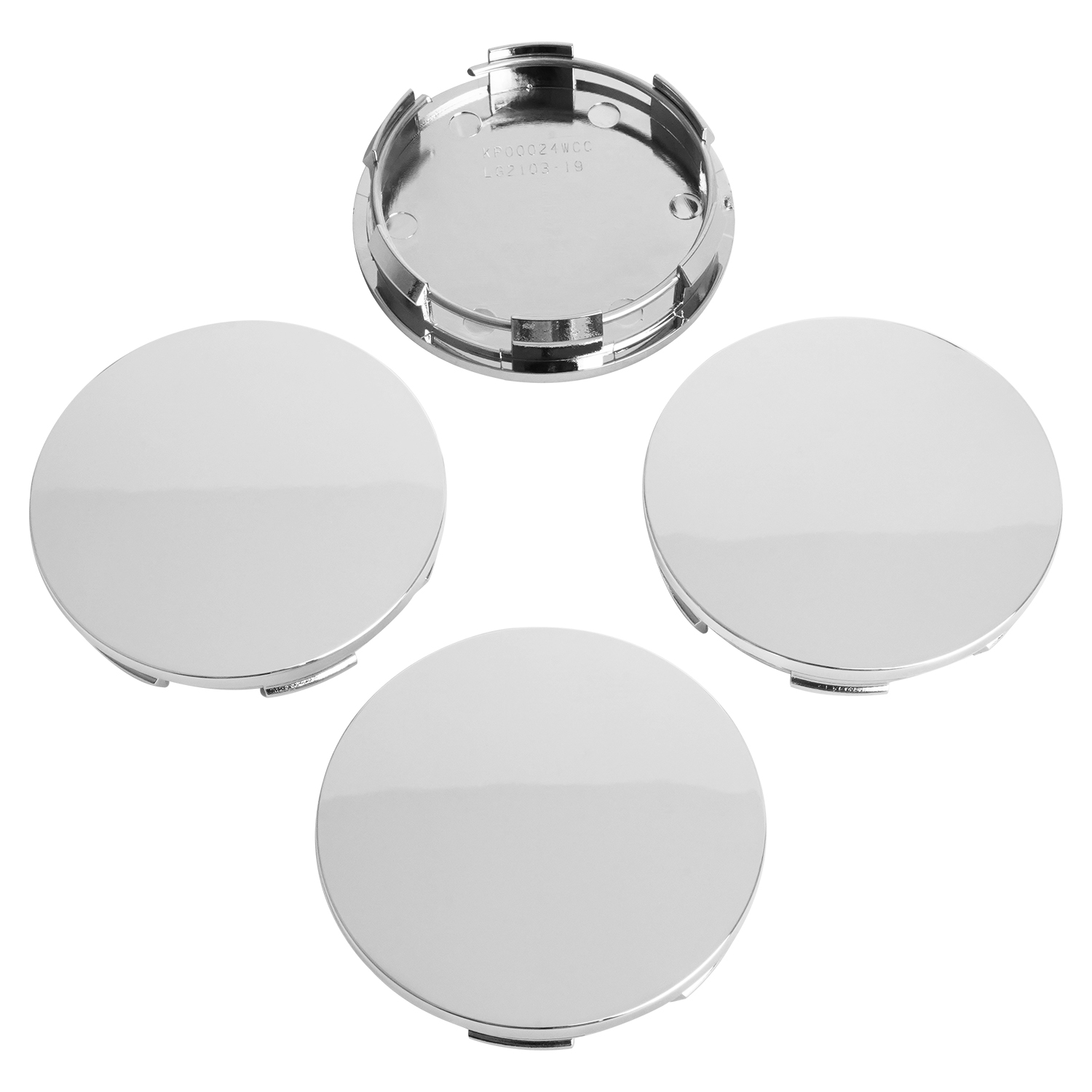 Set of 4 Chrome, Outer 69mm / Inner 64mm KitsPro 69mm 2.7 Wheel Center Caps for 44732-S9A-A00 Accord Civic CRV Pilot and More Center Caps