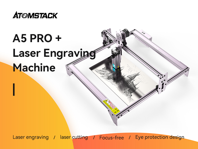 New ATOMSTACK A5 PRO+ Upgrade Laser Engraving Machine - 5W Compressed Spot  Laser 