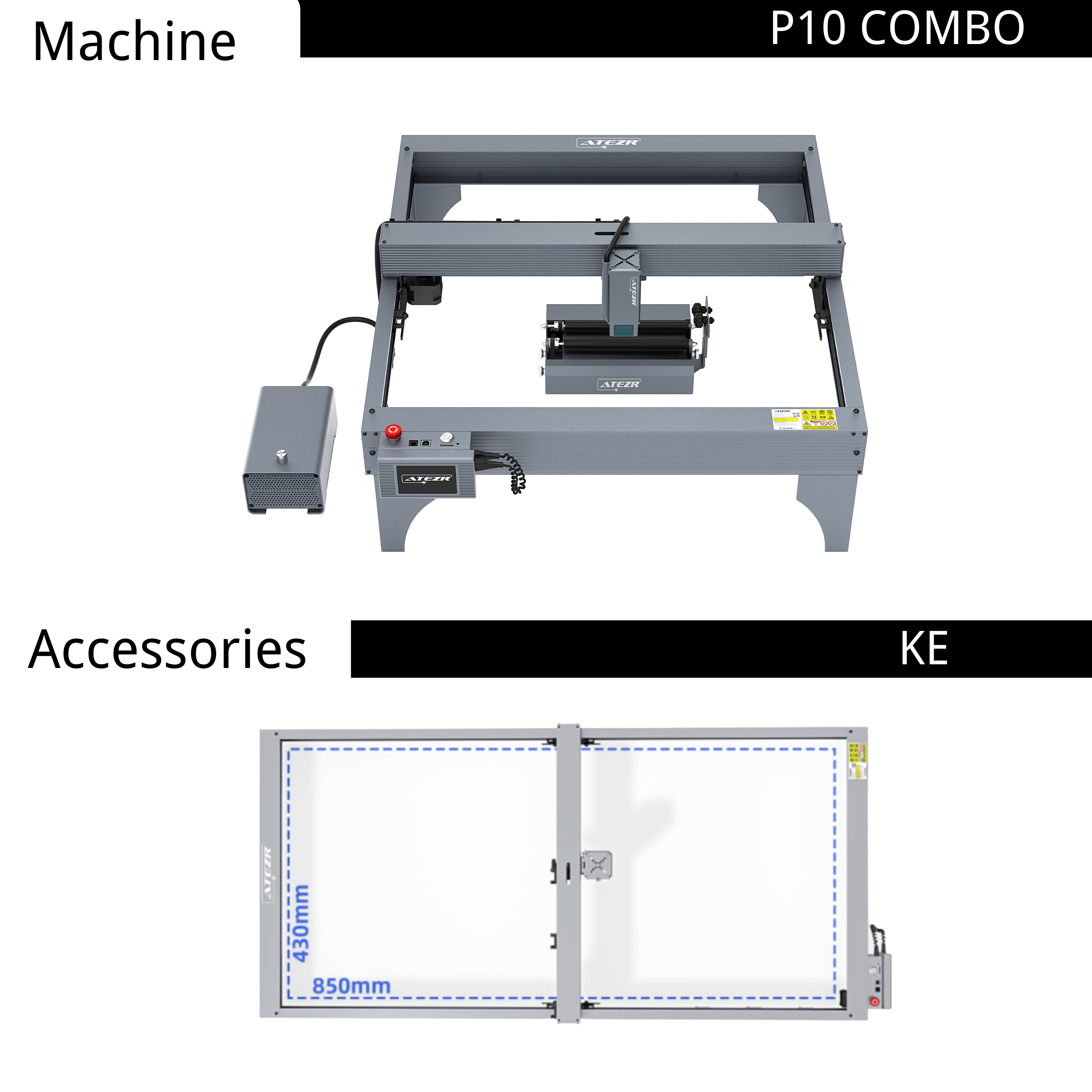ATEZR P10 Combo Set with KE Compatibility Bundle