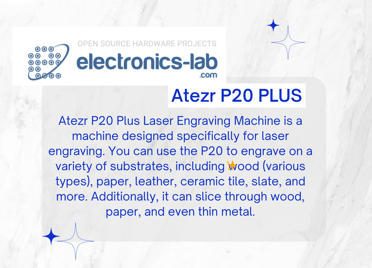 ATEZR P20 PLUS 20W Laser Engraving Machine