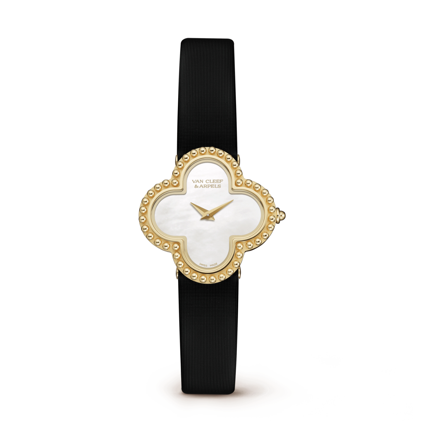 Alhambra watch, small model 18K yellow gold, Mother-of-pearl